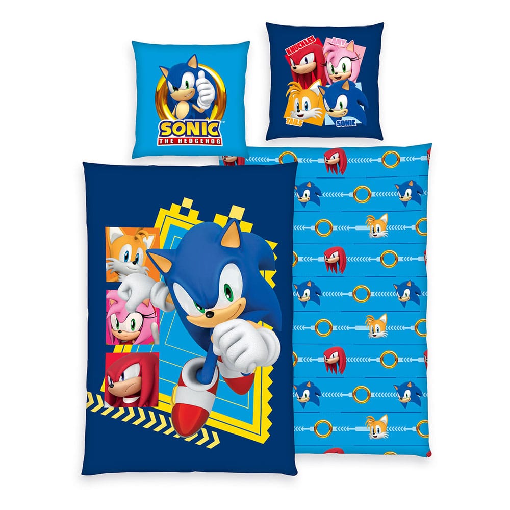 MADE TO ORDER Sonic - The Hedgehog bed linen 135 x 200 cm