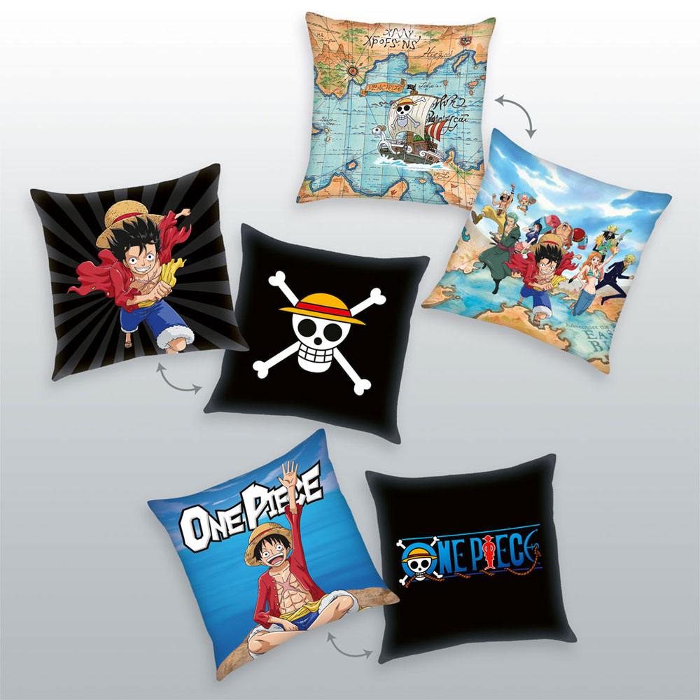 AUF BESTELLUNG HERGESTELLT One Piece Kissen 3er-Pack Charaktere 40 x 40 cm
