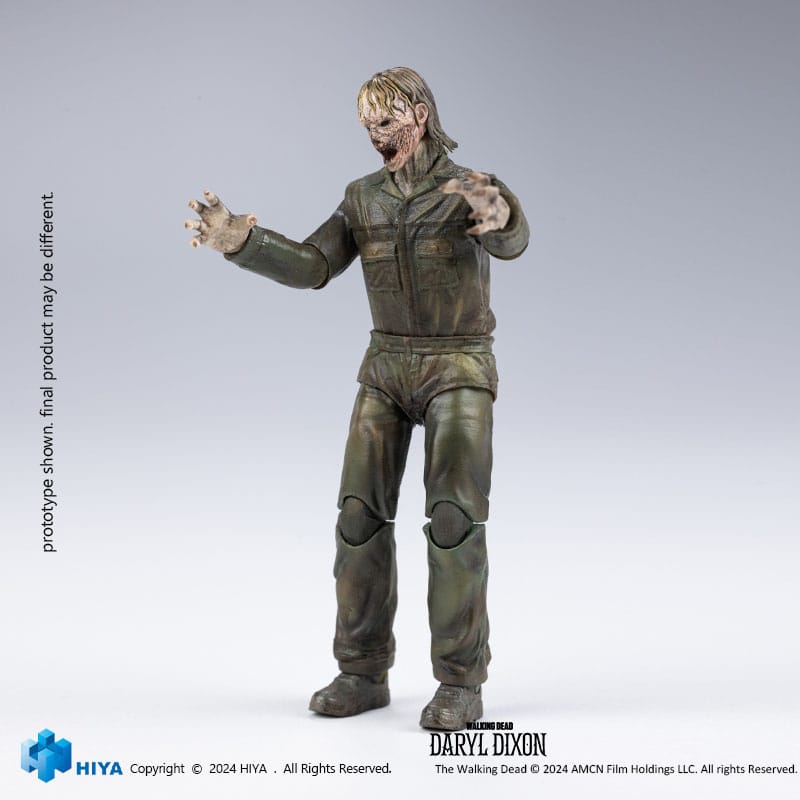 🧪 LAB | SU ORDINAZIONE The Walking Dead Exquisite Mini Action Figure 1/18 Daryl Dixon Dark Eyes Walker 11 cm