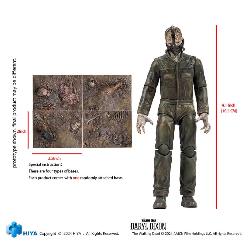 🧪 LAB | SU ORDINAZIONE The Walking Dead Exquisite Mini Action Figure 1/18 Daryl Dixon Dark Eyes Walker 11 cm