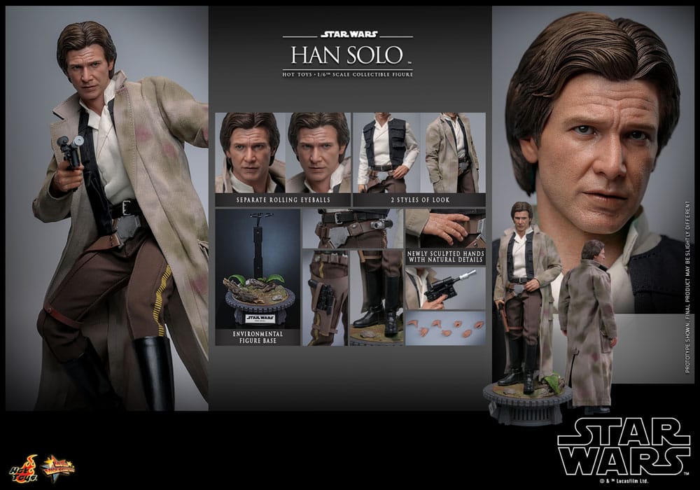 PREORDINE CHIUSO 06/2025 Star Wars: Episode VI Action Figure 1/6 Han Solo 30 cm (PREORDINE NON CANCELLABILE)