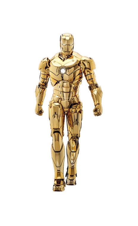 SU ORDINAZIONE Iron Man Movie Masterpiece Diecast Action Figure 1/6 Iron Man Mark III (Gold Color Version) Hot Toys Exclusive 33 cm