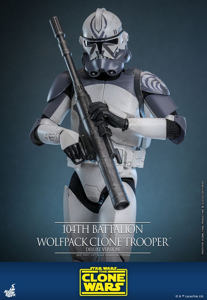 🧪 LAB | SU ORDINAZIONE Star Wars The Clone Wars Action Figure 1/6 104th Battalion Wolfpack Clone Trooper Deluxe Version 30 cm