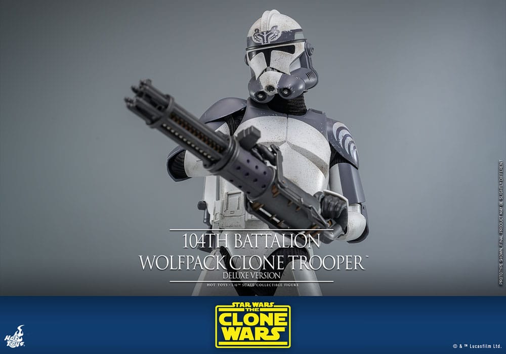 🧪 LAB | SU ORDINAZIONE Star Wars The Clone Wars Action Figure 1/6 104th Battalion Wolfpack Clone Trooper Deluxe Version 30 cm