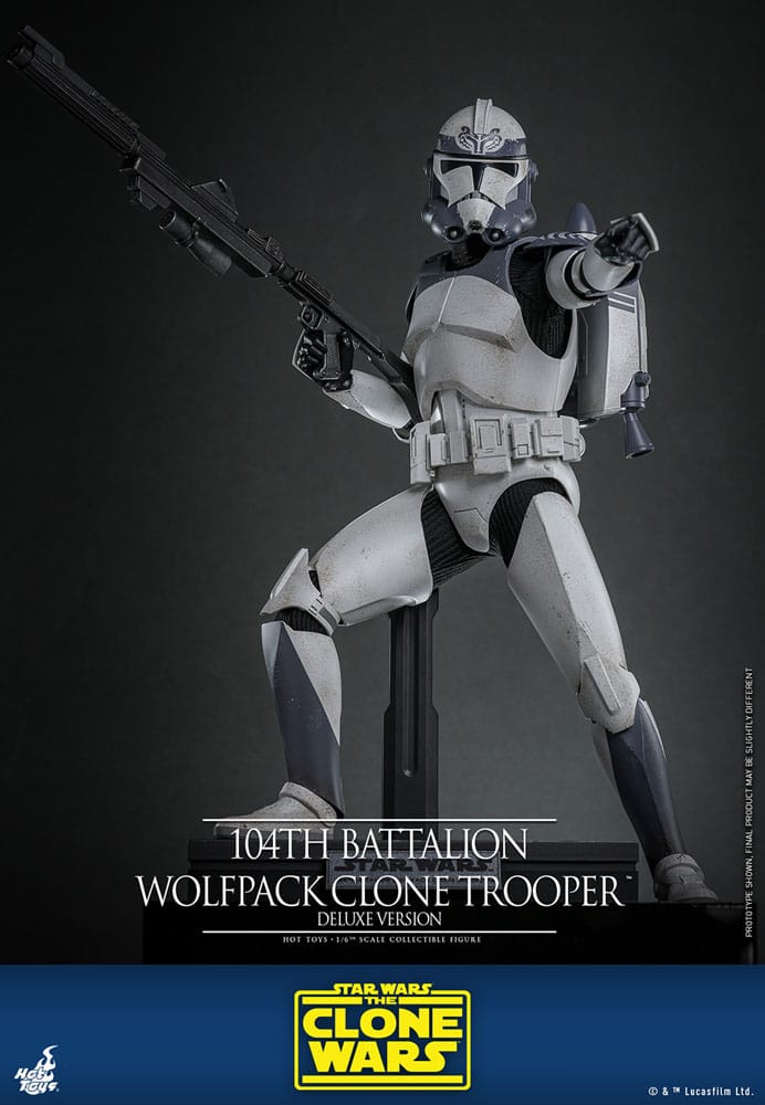 🧪 LAB | SU ORDINAZIONE Star Wars The Clone Wars Action Figure 1/6 104th Battalion Wolfpack Clone Trooper Deluxe Version 30 cm