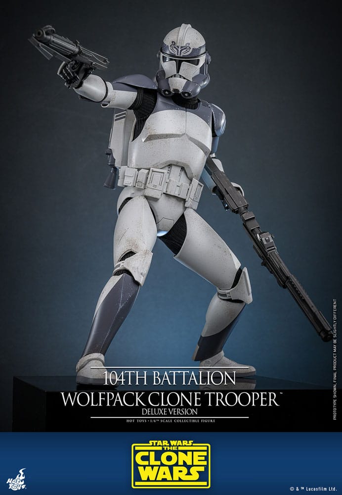 🧪 LAB | SU ORDINAZIONE Star Wars The Clone Wars Action Figure 1/6 104th Battalion Wolfpack Clone Trooper Deluxe Version 30 cm