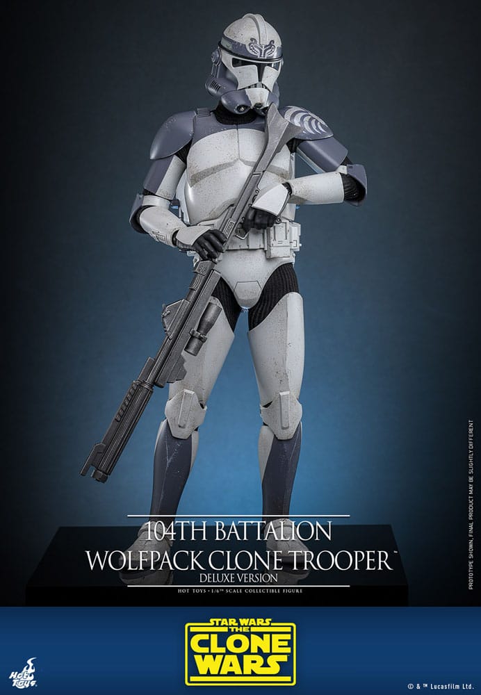 🧪 LAB | SU ORDINAZIONE Star Wars The Clone Wars Action Figure 1/6 104th Battalion Wolfpack Clone Trooper Deluxe Version 30 cm