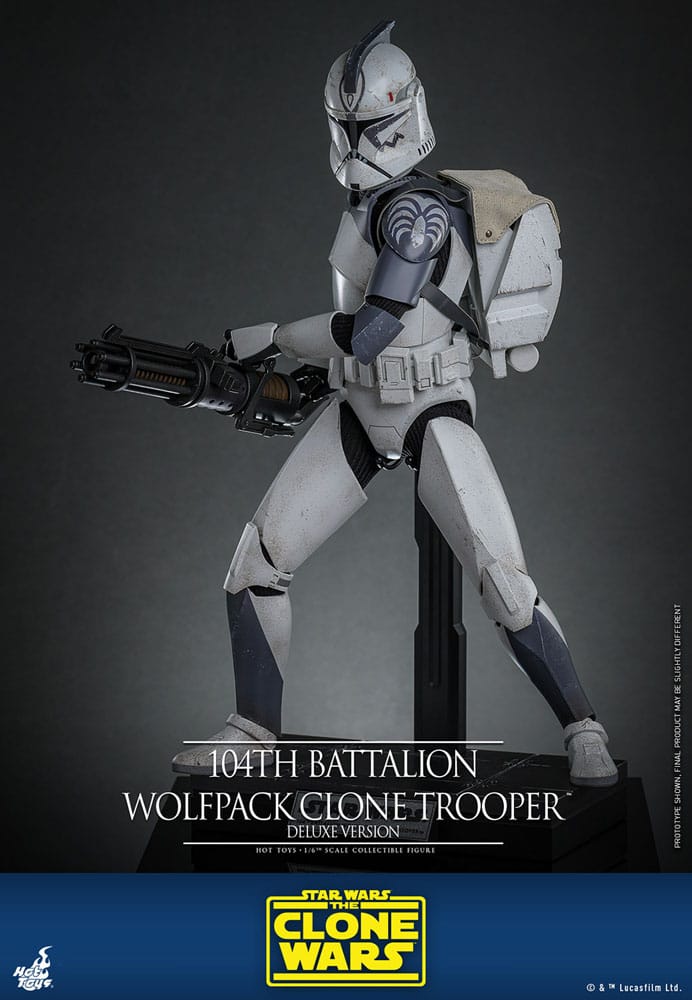🧪 LAB | SU ORDINAZIONE Star Wars The Clone Wars Action Figure 1/6 104th Battalion Wolfpack Clone Trooper Deluxe Version 30 cm