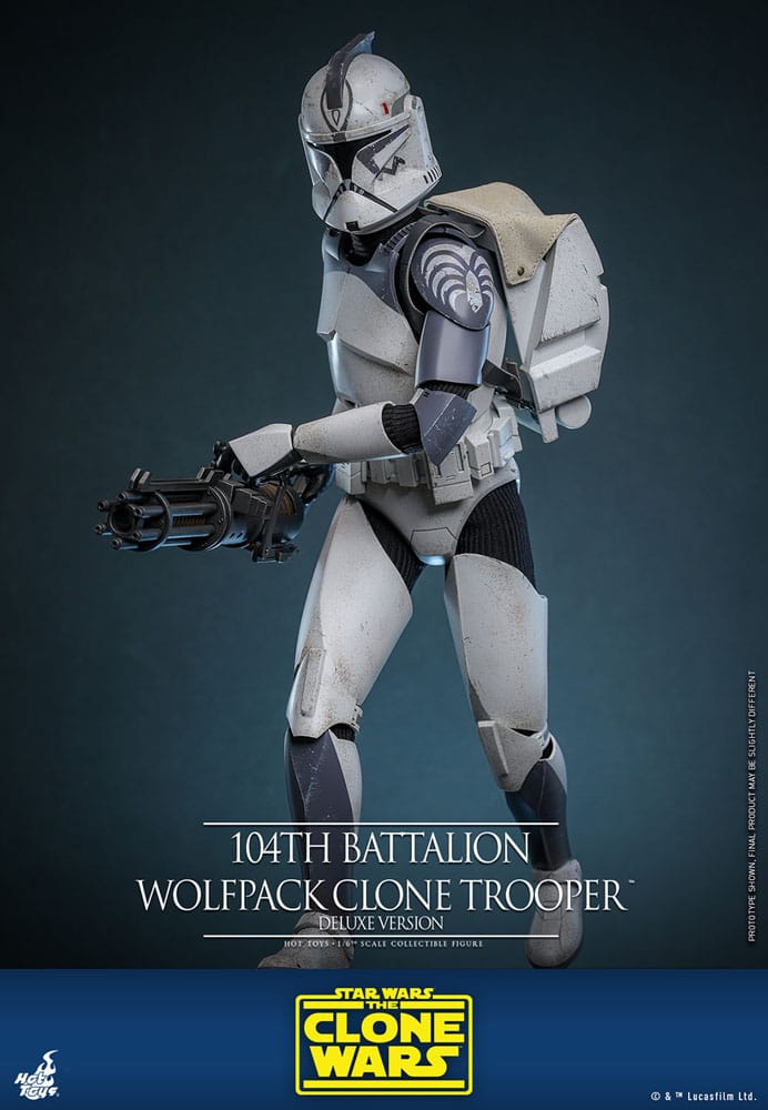 🧪 LAB | SU ORDINAZIONE Star Wars The Clone Wars Action Figure 1/6 104th Battalion Wolfpack Clone Trooper Deluxe Version 30 cm