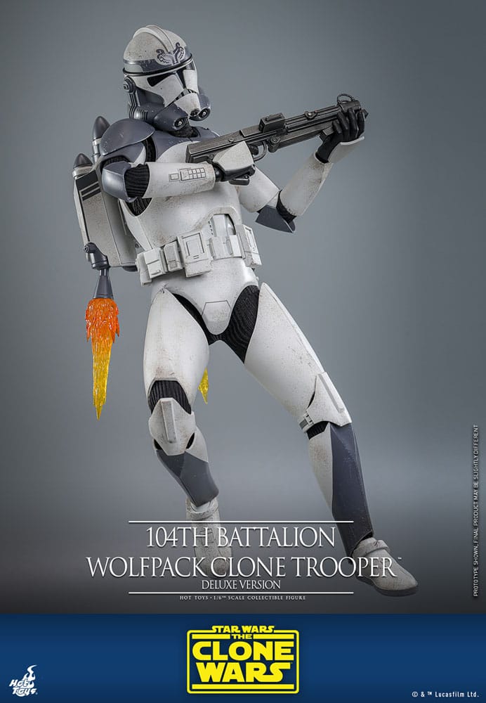 🧪 LAB | SU ORDINAZIONE Star Wars The Clone Wars Action Figure 1/6 104th Battalion Wolfpack Clone Trooper Deluxe Version 30 cm