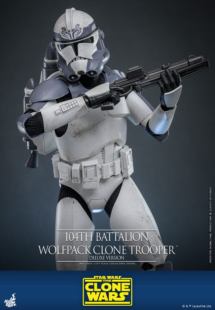 🧪 LAB | SU ORDINAZIONE Star Wars The Clone Wars Action Figure 1/6 104th Battalion Wolfpack Clone Trooper Deluxe Version 30 cm