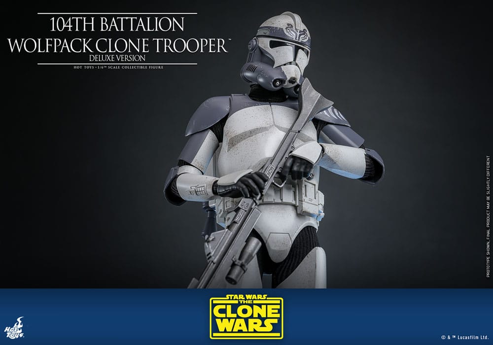 🧪 LAB | SU ORDINAZIONE Star Wars The Clone Wars Action Figure 1/6 104th Battalion Wolfpack Clone Trooper Deluxe Version 30 cm