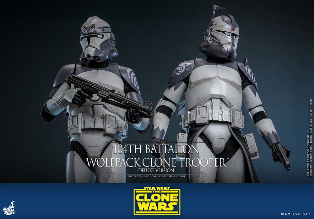 🧪 LAB | SU ORDINAZIONE Star Wars The Clone Wars Action Figure 1/6 104th Battalion Wolfpack Clone Trooper Deluxe Version 30 cm
