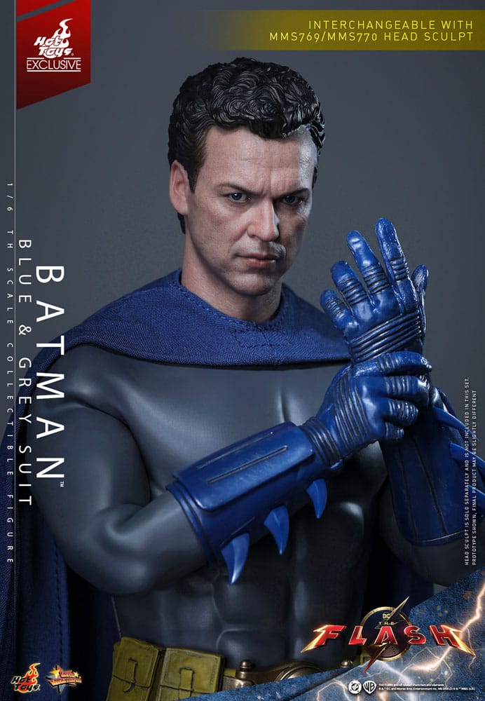 🧪 LAB | SU ORDINAZIONE The Flash Movie Masterpiece Action Figure 1/6 Batman (Blue & Grey Suit) Limited Edition Hot Toys Exclusive 30 cm