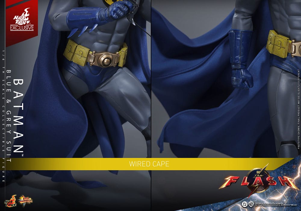 🧪 LAB | SU ORDINAZIONE The Flash Movie Masterpiece Action Figure 1/6 Batman (Blue & Grey Suit) Limited Edition Hot Toys Exclusive 30 cm