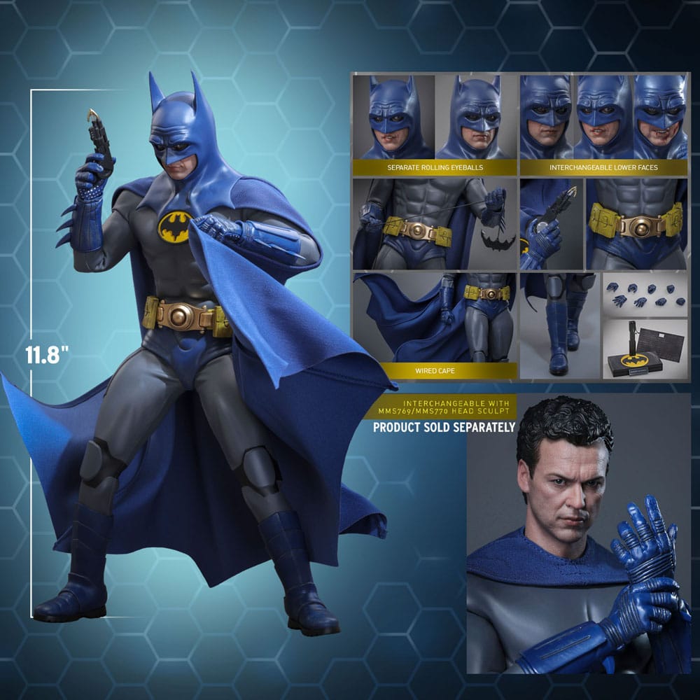🧪 LAB | SU ORDINAZIONE The Flash Movie Masterpiece Action Figure 1/6 Batman (Blue & Grey Suit) Limited Edition Hot Toys Exclusive 30 cm