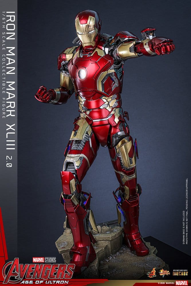 🧪 LAB | PREORDINE+ 07/2027 Avengers: Age of Ultron Movie Masterpiece Diecast Action Figure 1/6 Iron Man Mark XLIII (2.0) 32 cm