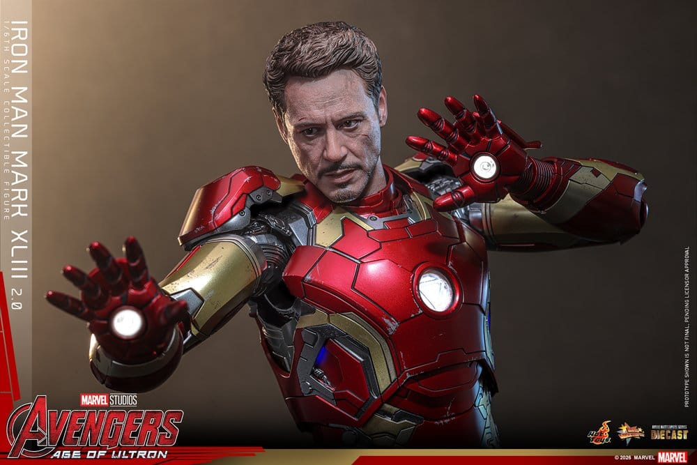 🧪 LAB | PREORDINE+ 07/2027 Avengers: Age of Ultron Movie Masterpiece Diecast Action Figure 1/6 Iron Man Mark XLIII (2.0) 32 cm