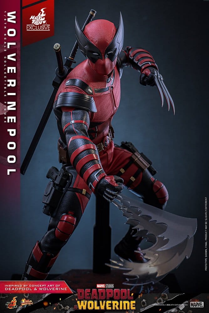 🧪 LAB | SU ORDINAZIONE Deadpool & Wolverine Movie Masterpiece Action Figure 1/6 Wolverinepool Hot Toys Exclusive 31 cm