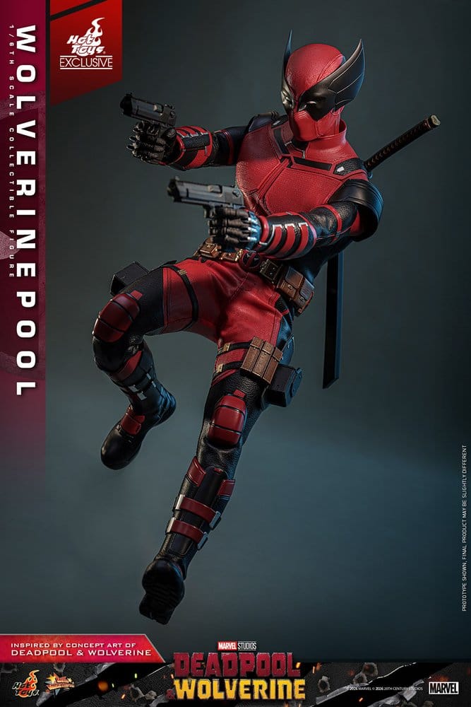 🧪 LAB | SU ORDINAZIONE Deadpool & Wolverine Movie Masterpiece Action Figure 1/6 Wolverinepool Hot Toys Exclusive 31 cm