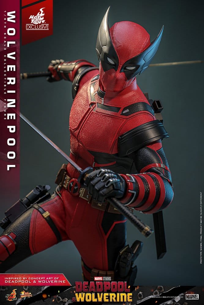 🧪 LAB | SU ORDINAZIONE Deadpool & Wolverine Movie Masterpiece Action Figure 1/6 Wolverinepool Hot Toys Exclusive 31 cm