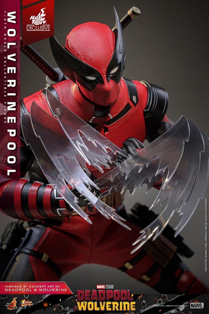 🧪 LAB | SU ORDINAZIONE Deadpool & Wolverine Movie Masterpiece Action Figure 1/6 Wolverinepool Hot Toys Exclusive 31 cm