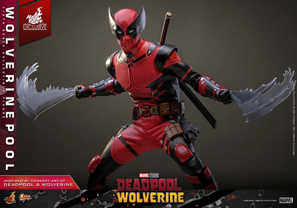 🧪 LAB | SU ORDINAZIONE Deadpool & Wolverine Movie Masterpiece Action Figure 1/6 Wolverinepool Hot Toys Exclusive 31 cm