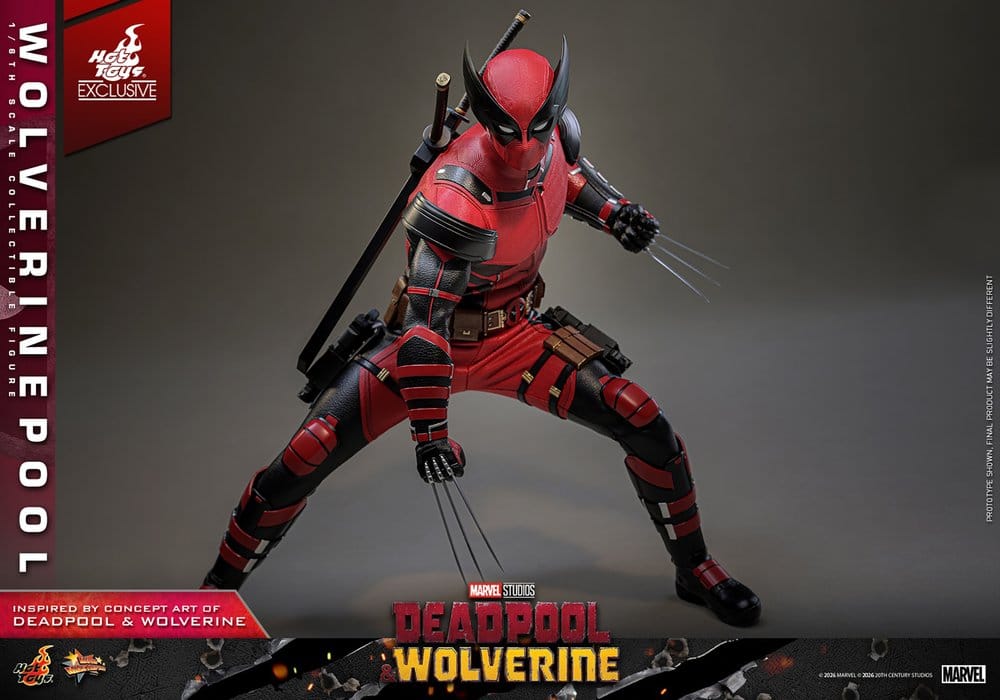 🧪 LAB | SU ORDINAZIONE Deadpool & Wolverine Movie Masterpiece Action Figure 1/6 Wolverinepool Hot Toys Exclusive 31 cm