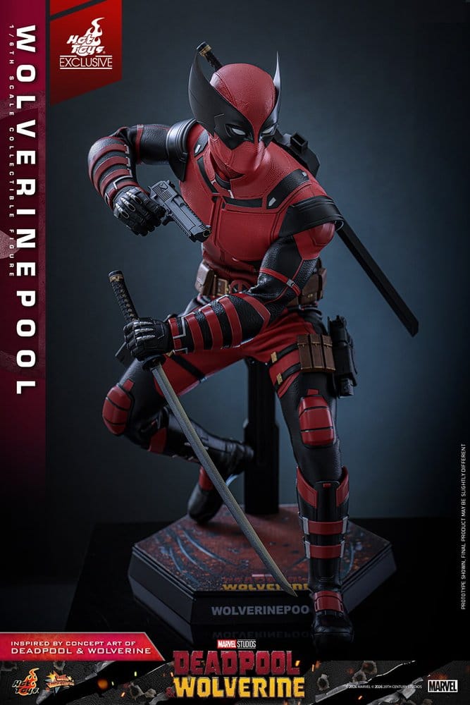🧪 LAB | SU ORDINAZIONE Deadpool & Wolverine Movie Masterpiece Action Figure 1/6 Wolverinepool Hot Toys Exclusive 31 cm