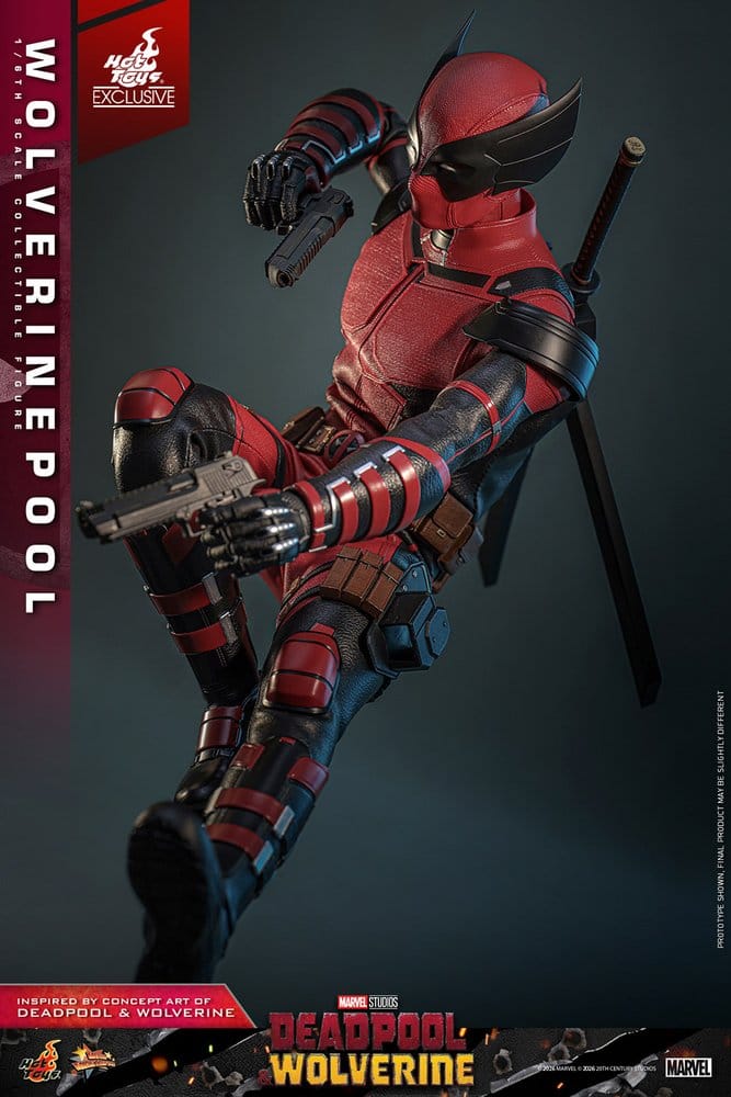 🧪 LAB | SU ORDINAZIONE Deadpool & Wolverine Movie Masterpiece Action Figure 1/6 Wolverinepool Hot Toys Exclusive 31 cm