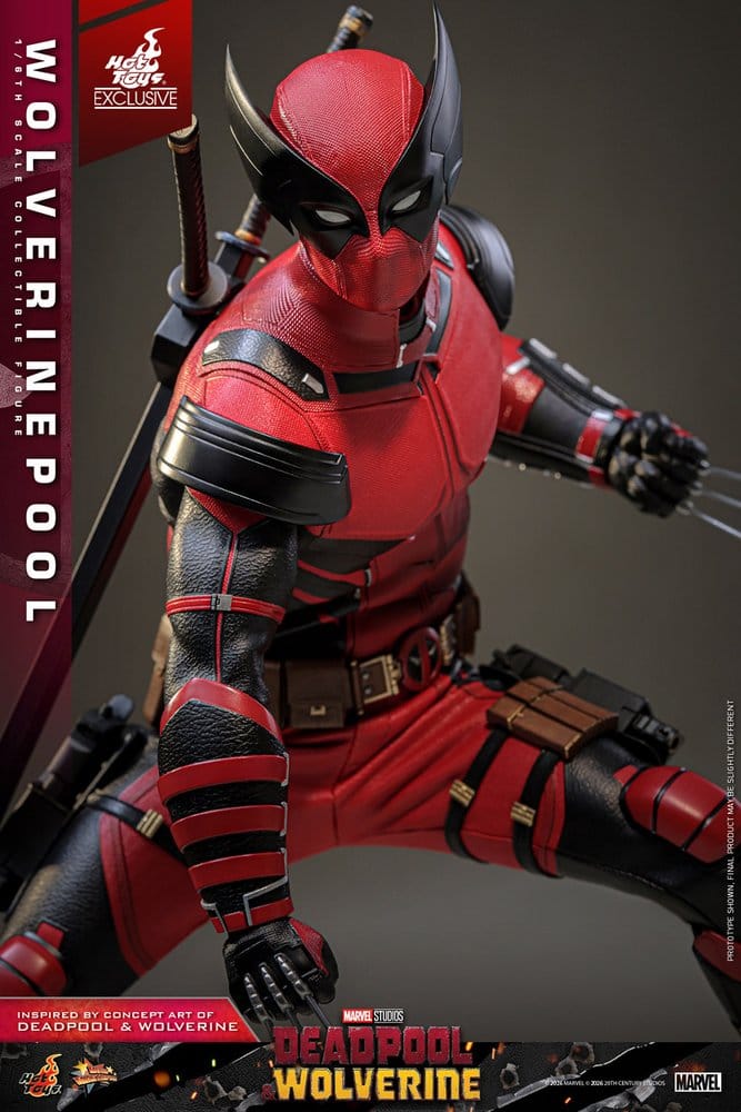 🧪 LAB | SU ORDINAZIONE Deadpool & Wolverine Movie Masterpiece Action Figure 1/6 Wolverinepool Hot Toys Exclusive 31 cm