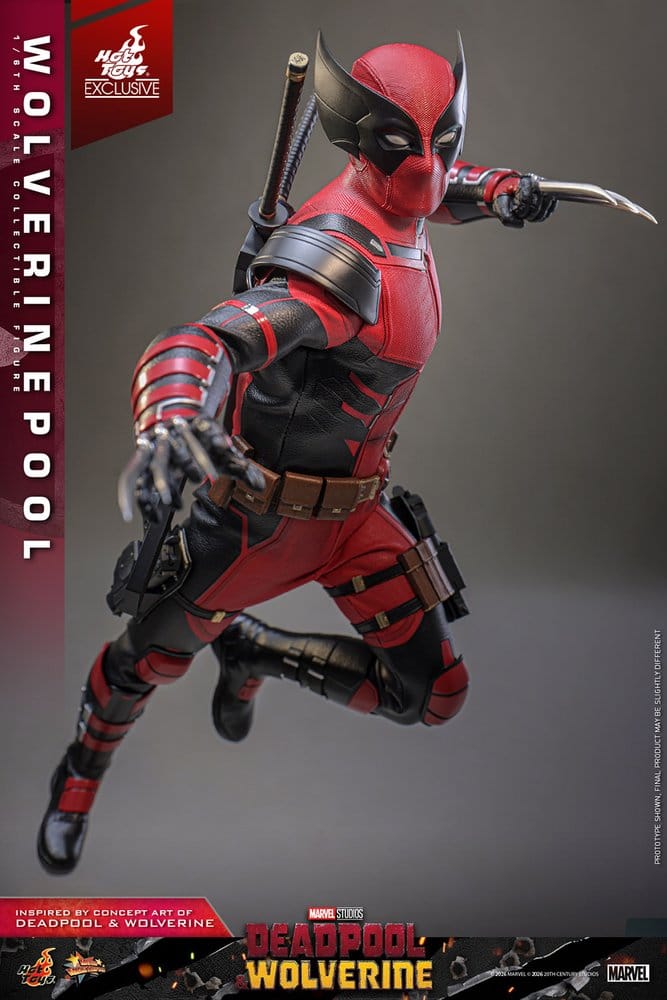 🧪 LAB | SU ORDINAZIONE Deadpool & Wolverine Movie Masterpiece Action Figure 1/6 Wolverinepool Hot Toys Exclusive 31 cm