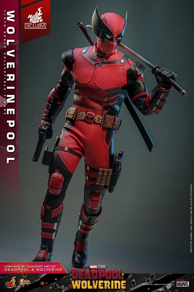🧪 LAB | SU ORDINAZIONE Deadpool & Wolverine Movie Masterpiece Action Figure 1/6 Wolverinepool Hot Toys Exclusive 31 cm
