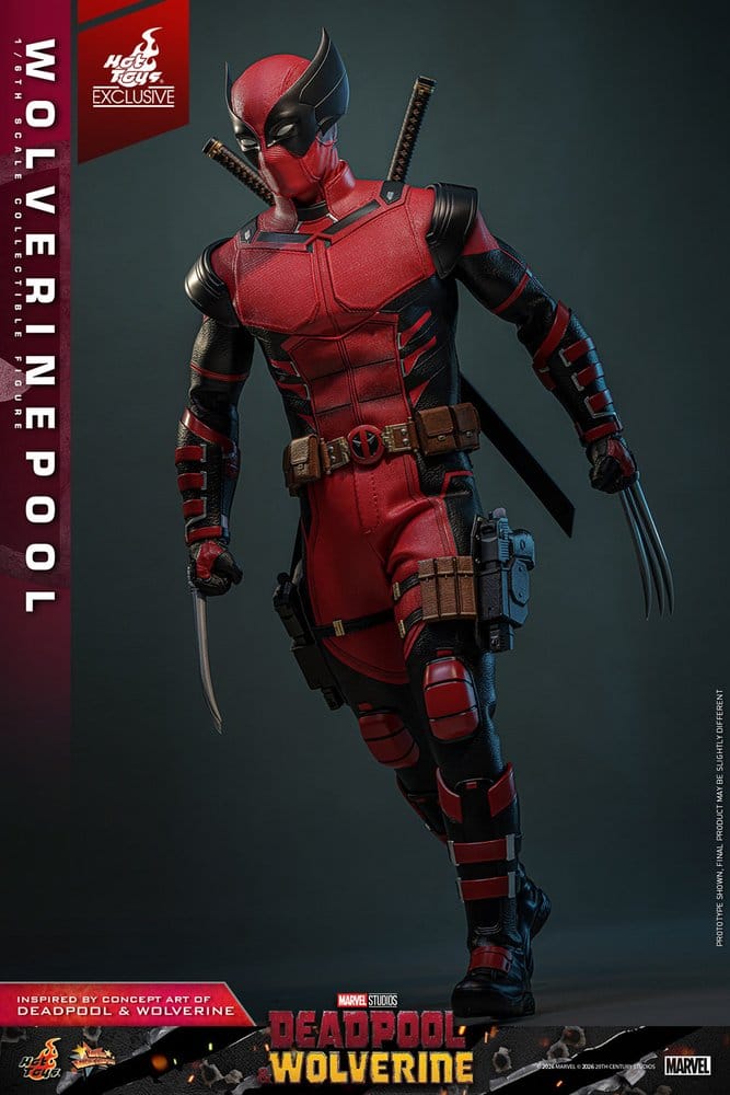 🧪 LAB | SU ORDINAZIONE Deadpool & Wolverine Movie Masterpiece Action Figure 1/6 Wolverinepool Hot Toys Exclusive 31 cm
