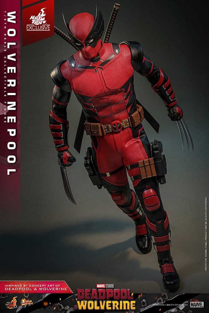 🧪 LAB | SU ORDINAZIONE Deadpool & Wolverine Movie Masterpiece Action Figure 1/6 Wolverinepool Hot Toys Exclusive 31 cm