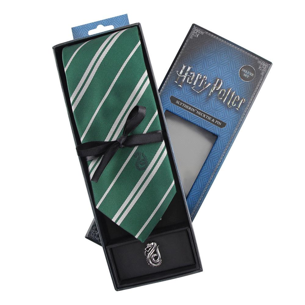 MADE TO ORDER Harry Potter Tie & Metal Pin Deluxe Box Slytherin