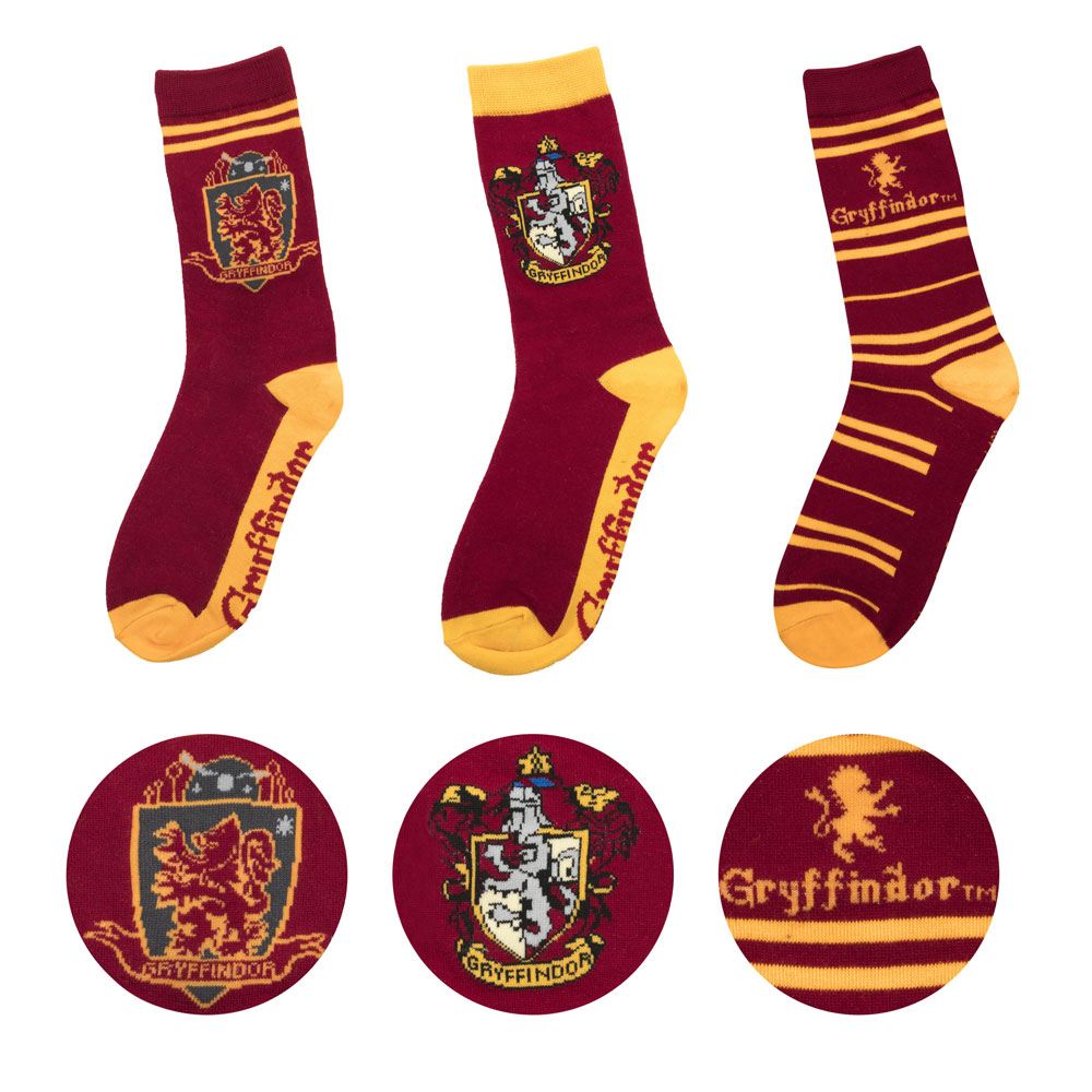 MADE TO ORDER Harry Potter Socks 3-Pack Gryffindor