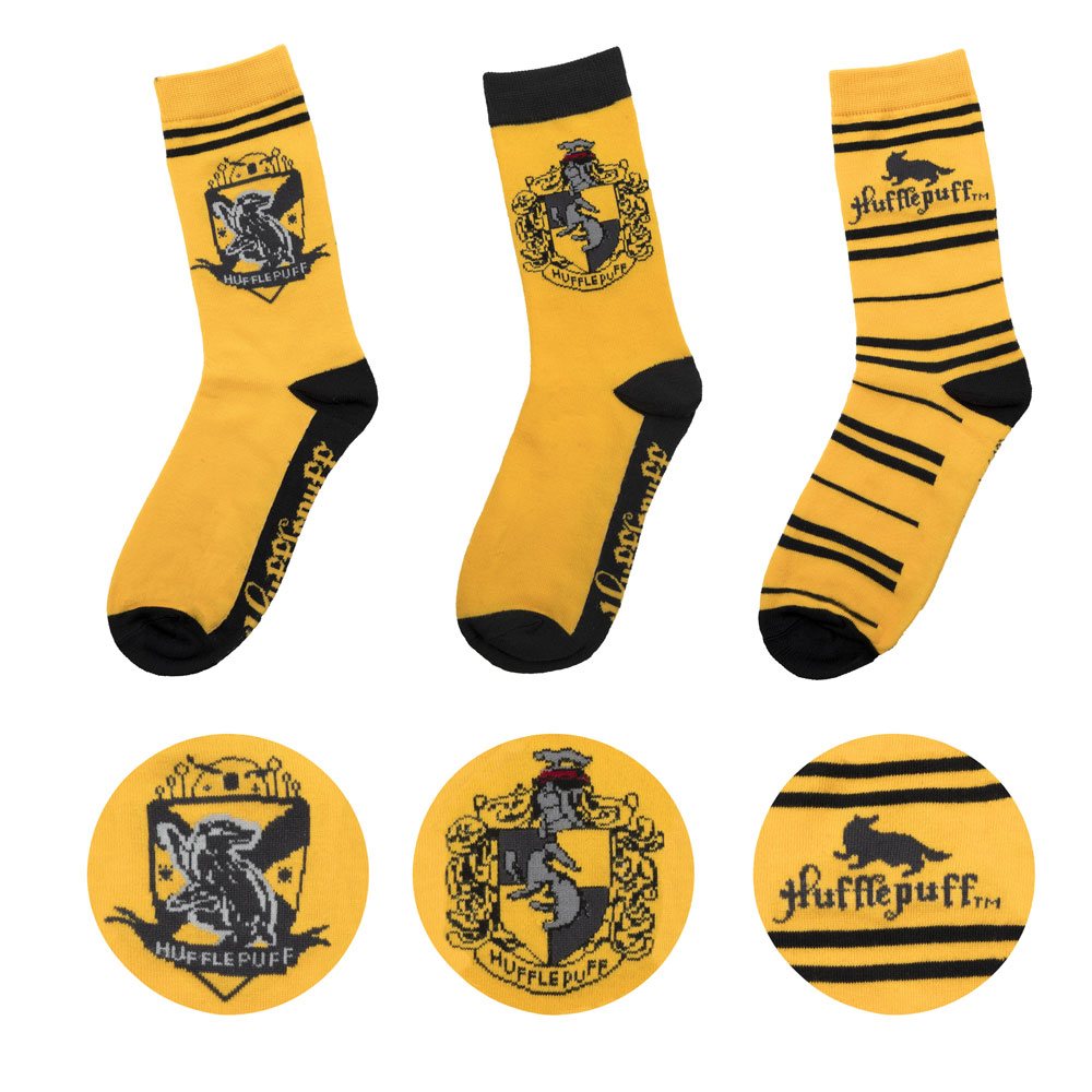 MADE TO ORDER Harry Potter Socks 3-Pack Hufflepuff