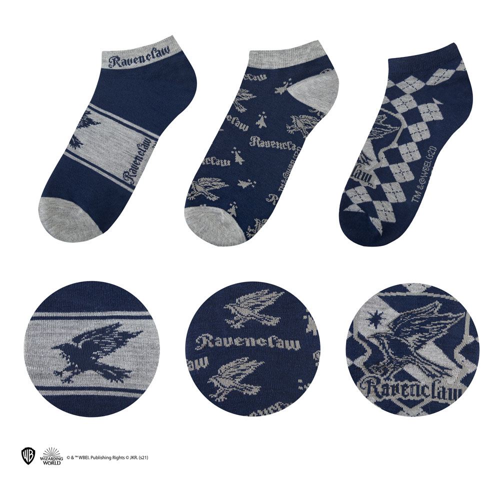 Harry Potter Knöchelsocken, 3er-Pack, Ravenclaw, auf Bestellung gefertigt *SONDERPREIS* AUSVERKAUFT