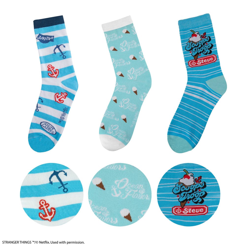 SU ORDINAZIONE Stranger Things: 1680 Set of 3 Socks