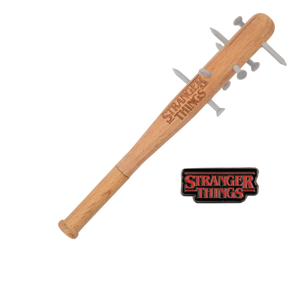 SU ORDINAZIONE Stranger Things Spiked Bat Pen & Stranger Things Pin