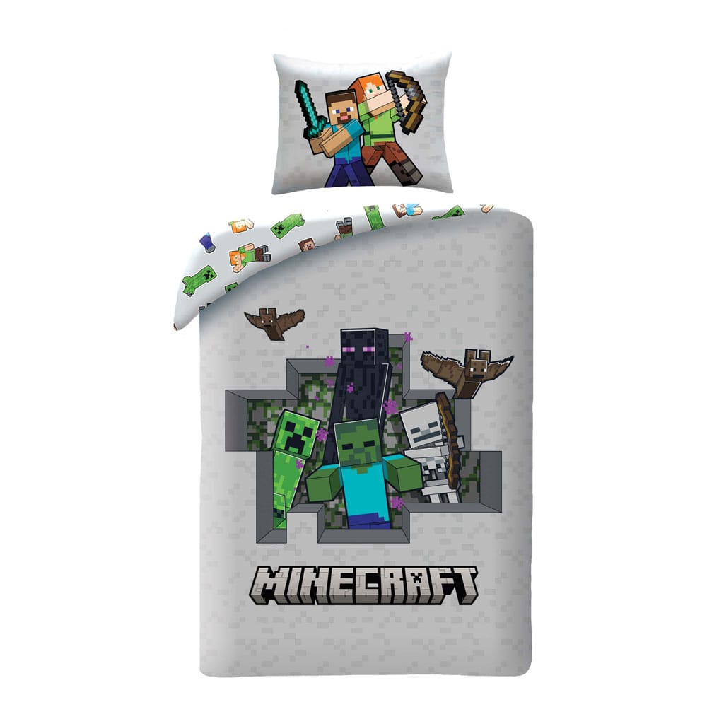 SU ORDINAZIONE Minecraft Duvet Set Ver. 3 140 x 200 cm / 70 x 90 cm