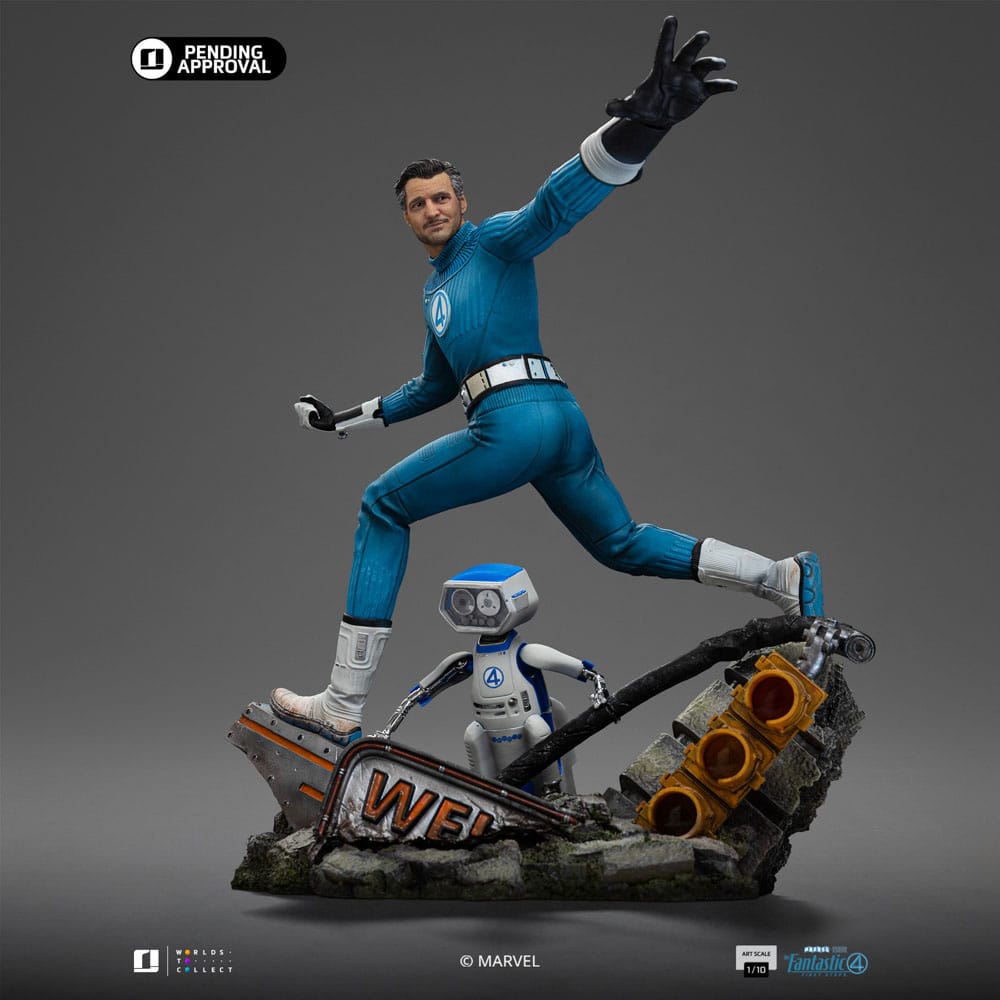 🧪 LAB | SU ORDINAZIONE Fantastic Four Art Scale Statue 1/10 Mr. Fantastic and H.E.R.B.I.E 26 cm