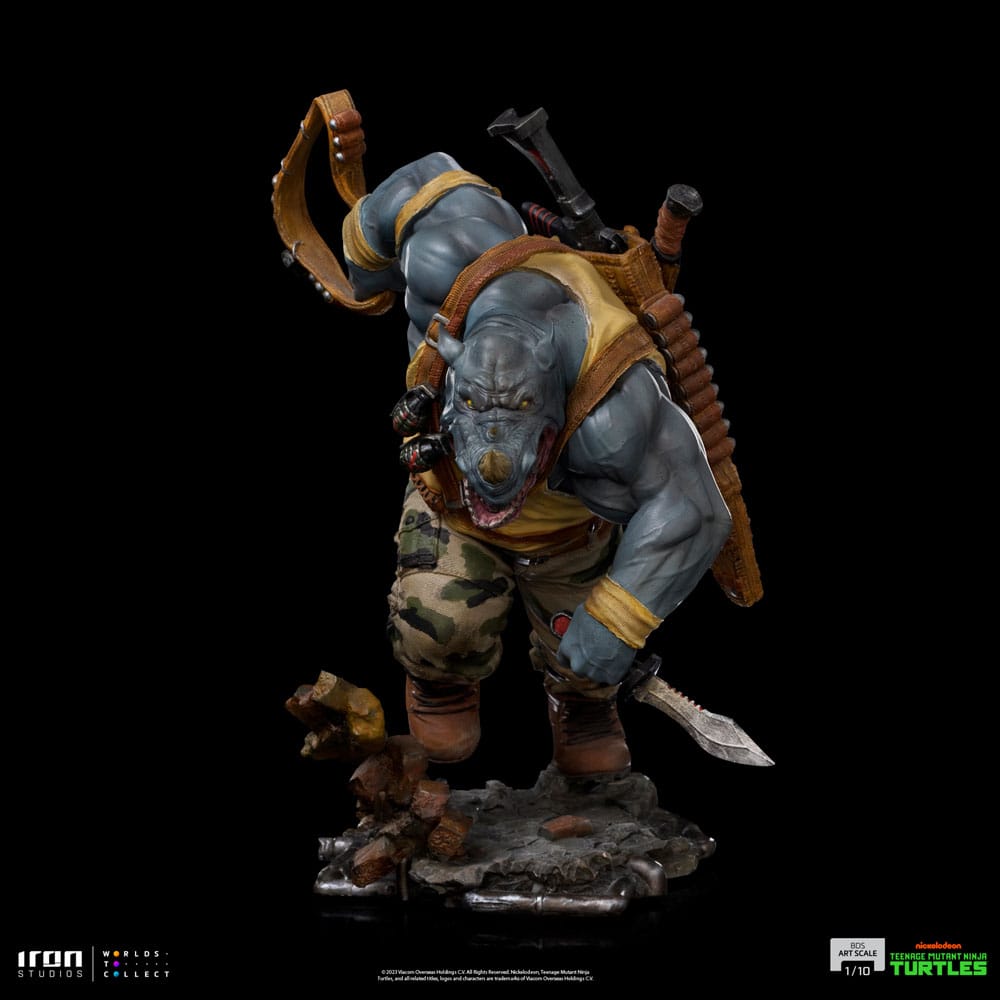 PREORDINE ESAURITO Teenage Mutant Ninja Turtles BDS Art Scale Statue 1/10 Rocksteady 24 cm