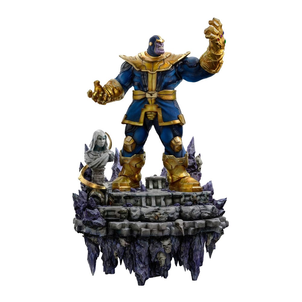 PREORDINE ESAURITO Marvel Deluxe BDS Art Scale Statue 1/10 Thanos Infinity Gaunlet Diorama 42 cm