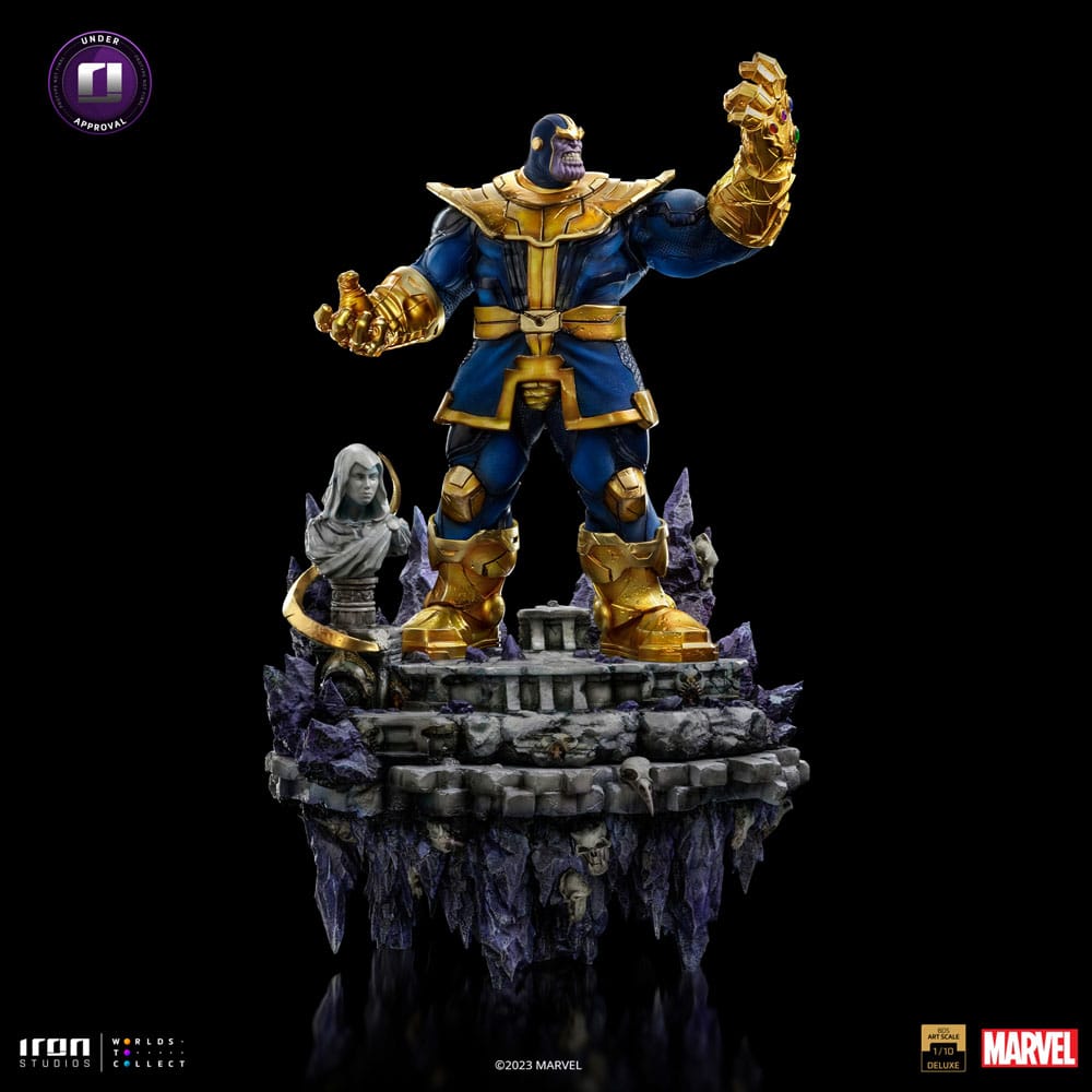 PREORDINE ESAURITO Marvel Deluxe BDS Art Scale Statue 1/10 Thanos Infinity Gaunlet Diorama 42 cm