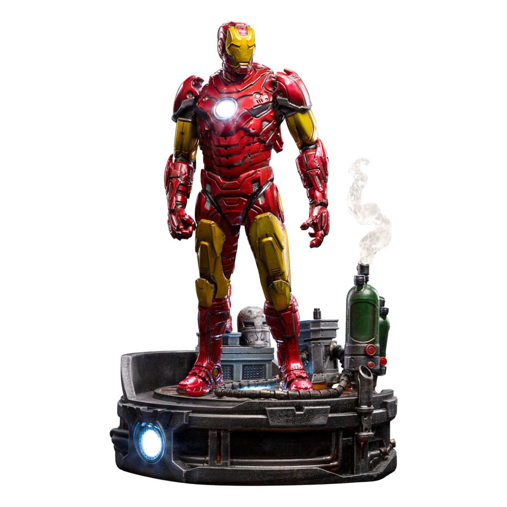 SU ORDINAZIONE Marvel Deluxe Art Scale Statue 1/10 Iron Man Unleashed 23 cm