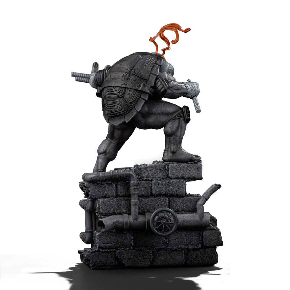 🧪 LAB | SU ORDINAZIONE Teenage Mutant Ninja Turtles Art Scale Statue 1/10 Michelangelo Black and White Variant 26 cm heo exclusive