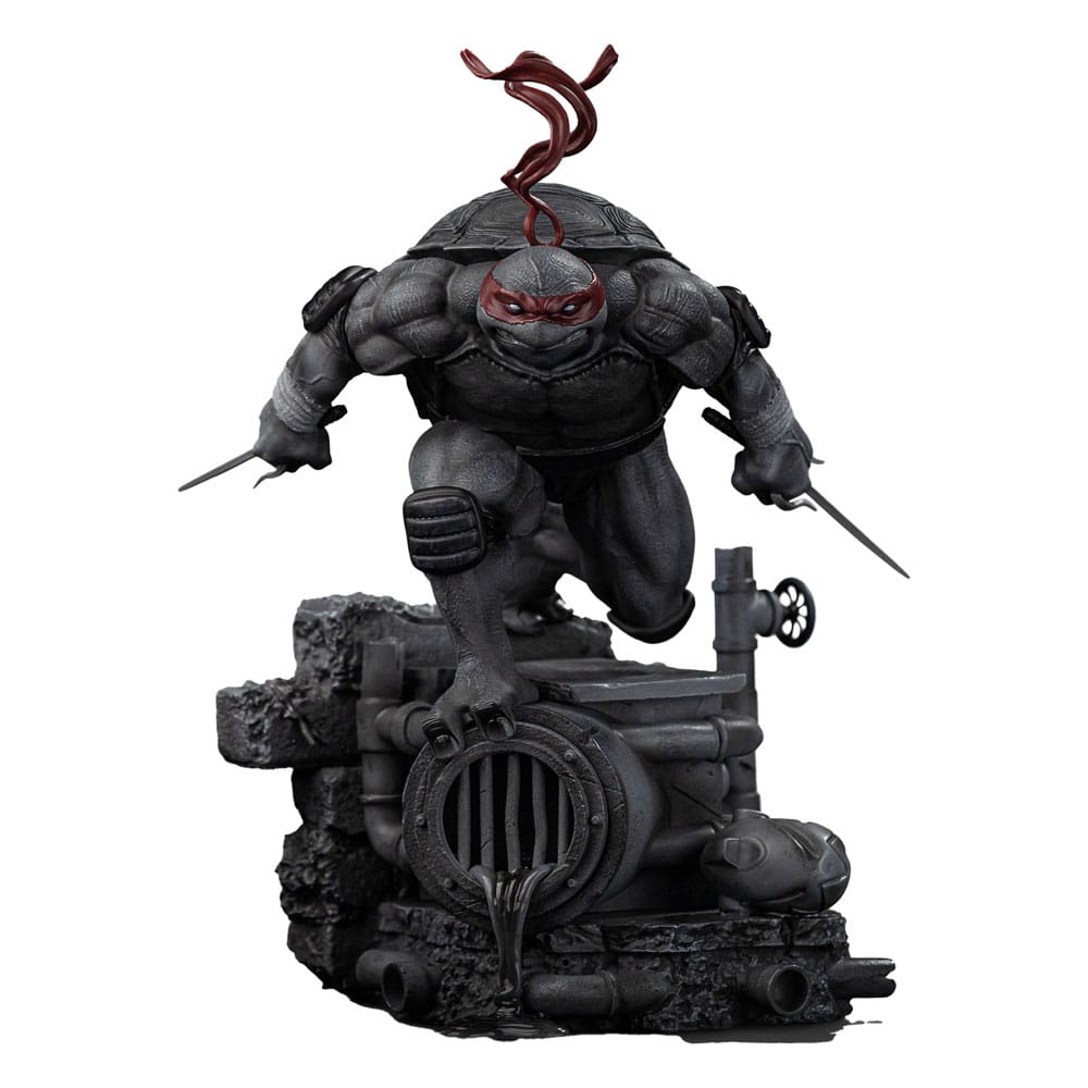 🧪 LAB | SU ORDINAZIONE Teenage Mutant Ninja Turtles Art Scale Statue 1/10 Raphael Black and White Variant 26 cm heo exclusive