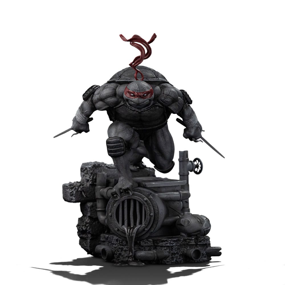 🧪 LAB | SU ORDINAZIONE Teenage Mutant Ninja Turtles Art Scale Statue 1/10 Raphael Black and White Variant 26 cm heo exclusive